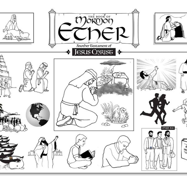 Ether 1-5 Coloring Page in the Book of Mormon