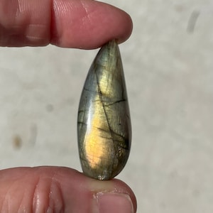 Orange Flash Labradorite Cabochon