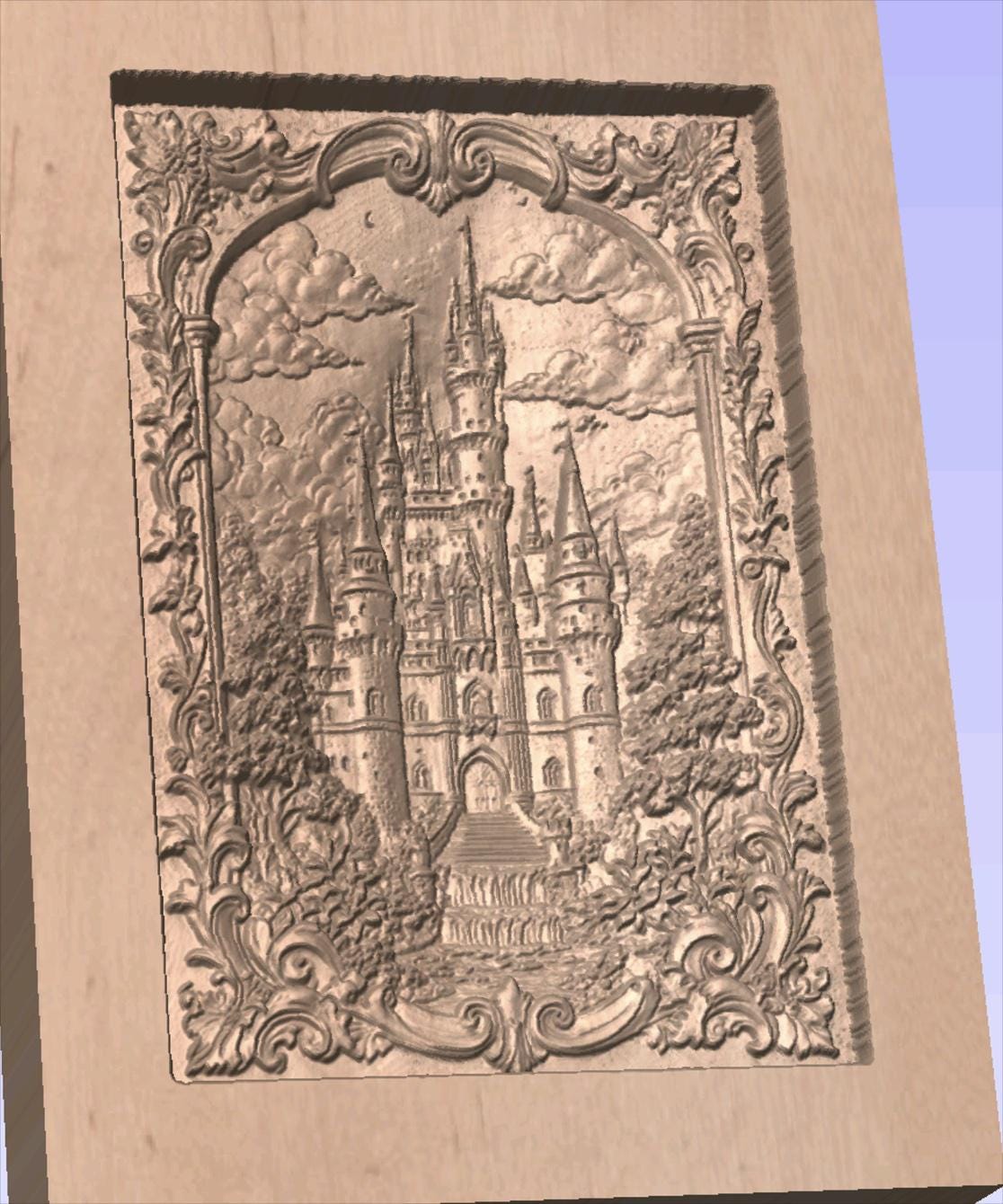 Castle Square Frame Castle With Frame and High Detail - Etsy