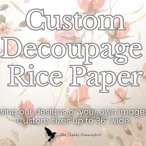 Aangepast rijstpapier voor decoupage: aangepaste formaten beschikbaar
