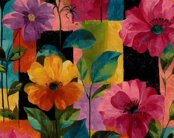 Abstract Bloomscape Decoupage Paper (Custom Sizes Available)