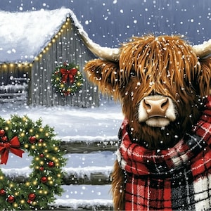 Noel in the Pasture Delivery Large Decoupage Tissue Paper (Custom Sizes Available)