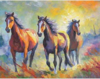 Graceful Gallops Large Decoupage Tissue Paper 20&quot;x30&quot;