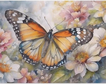 Magnificent Monarch Decoupage Paper (Custom Sizes Available)
