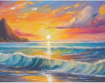 Soothing Sunset Decoupage (Custom Sizes Available)