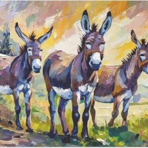 Darling Donkeys Large Decoupage Tissue Paper 20&quot;x30&quot;