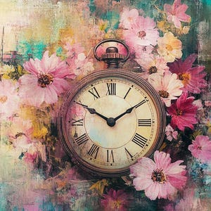 Time Stands Still Decoupage Paper (Custom Sizes Available)