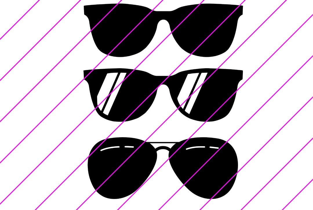 Sunglasses SVG DXF PNG Aviator Glasses Classic Retro - Etsy