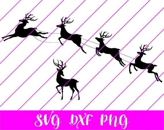 Download Reindeer Svg Dxf Christmas Svg Santa S Reindeer Svg Etsy PSD Mockup Templates
