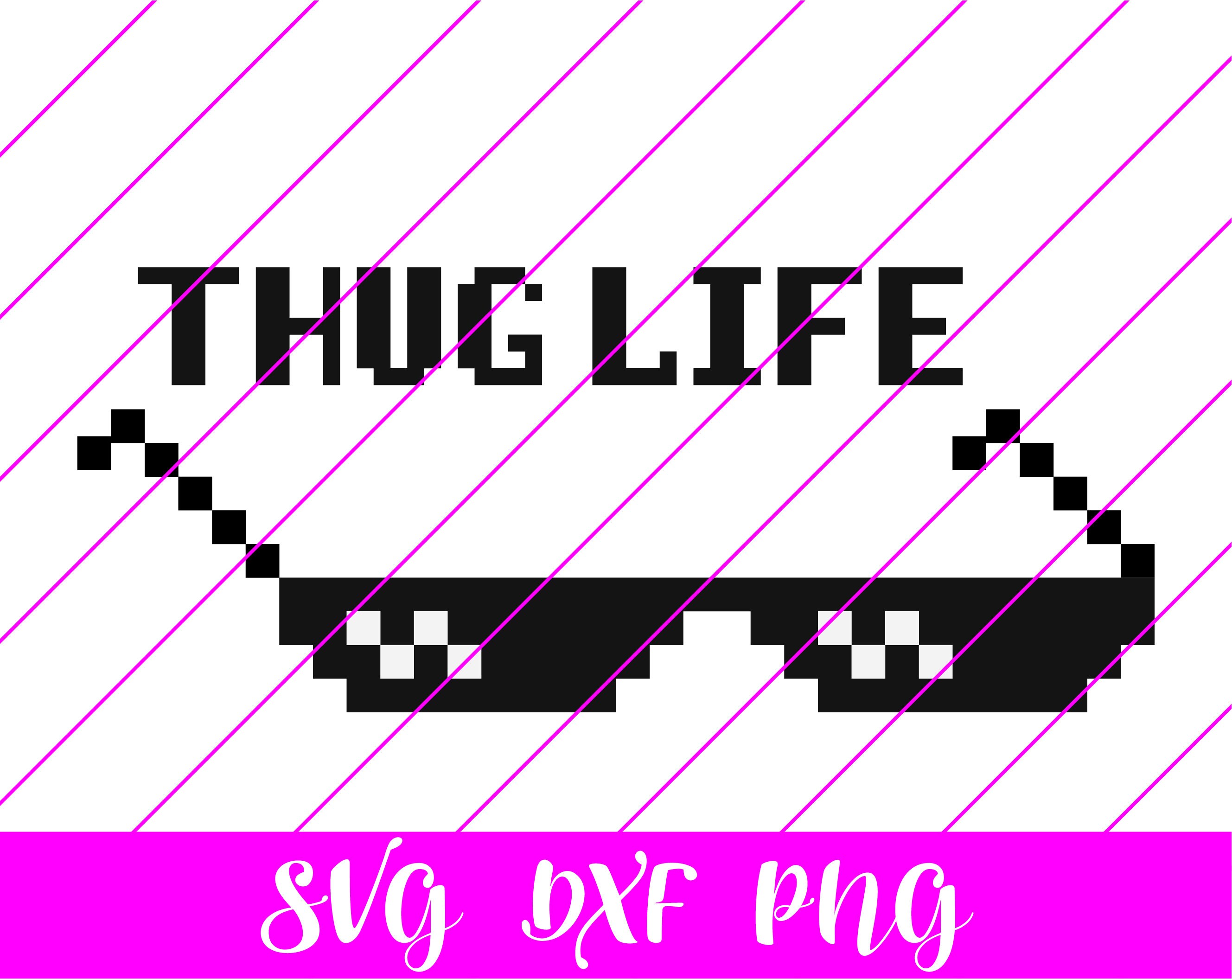 Download Thug Life SVG DXF funny pixel sunglasses boss sunglasses ...