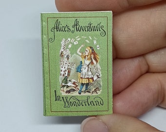 1:6 ALICE's ADVENTURES in Wonderland miniature book with 32 pages. Printable DOWNLOAD Only.