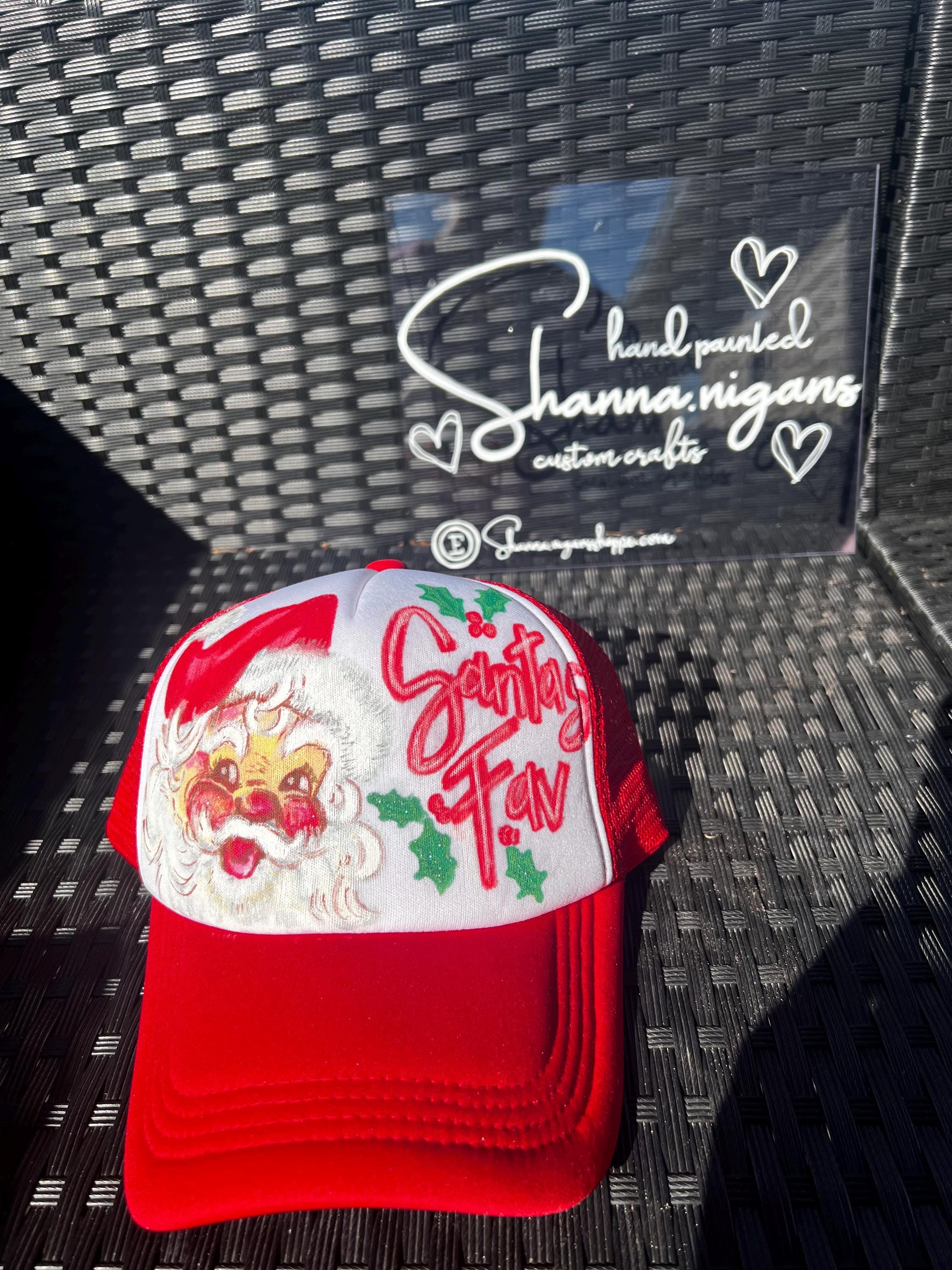 Christmas Trucker Hat Painted - Etsy display picture 2