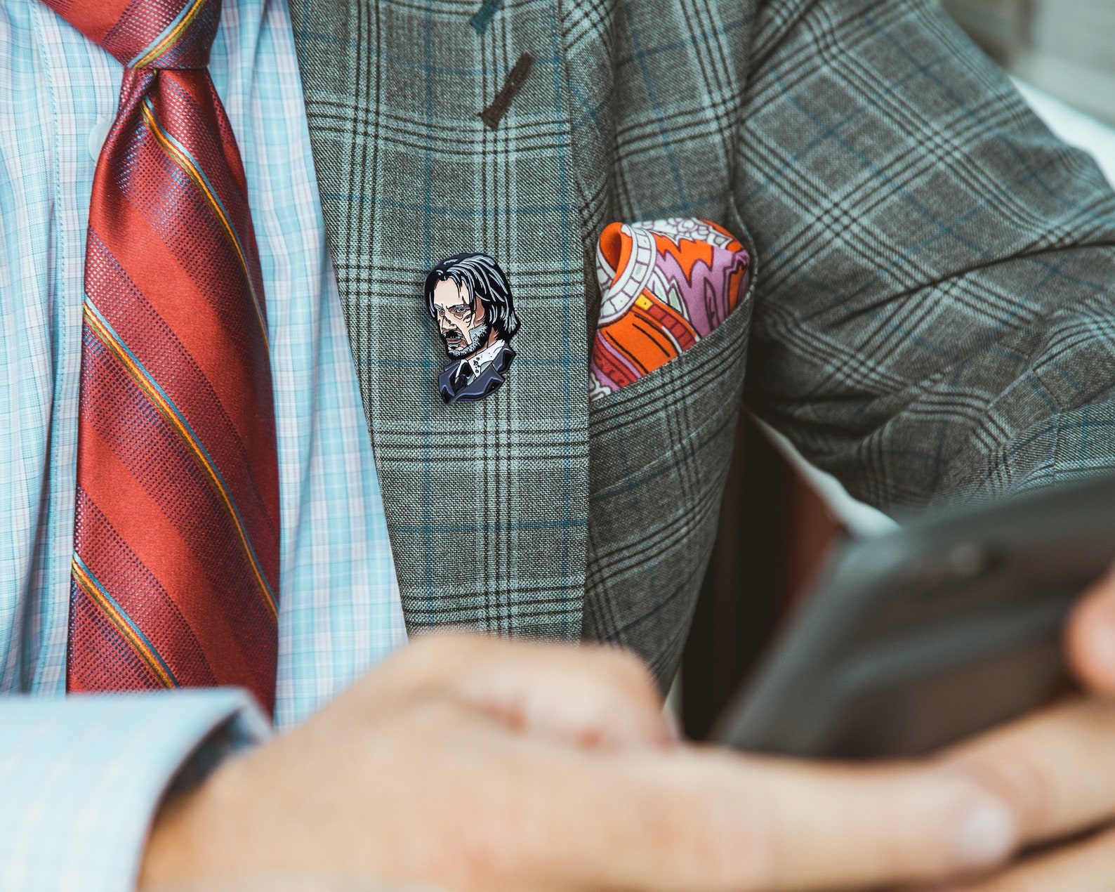 Keanu Reeves pin John Wick pin You're breathtaking John | Etsy