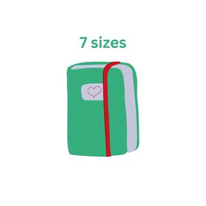 Diseño de bordado de libros, diseño de bordado de máquinas de regreso a la escuela, diseño de bordado de cuadernos, diseño de bordado de máquinas de libros de papelería