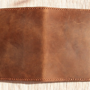 Funda de cuero para pasaporte hecha a mano - Funda de viaje