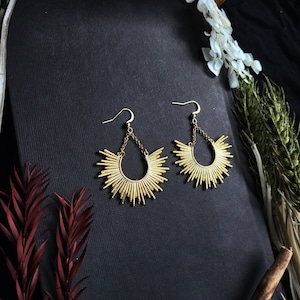 Apollo Sun Earrings, Greek Mythology Earrings, Ancient Roman Inspired Jewelry
