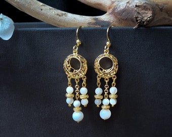 Pendientes Crotalia de oro de la antigua Roma, joyería nupcial griega helenística bizantina, diosa pagana