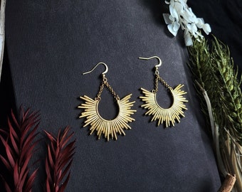 Apollo Sun Earrings, Greek Mythology Earrings, Ancient Roman Inspired Jewelry