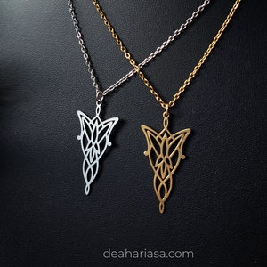 Arwen Evenstar Necklace inspired by Lord of the Rings, Elvish Jewelry, Elven Wedding, Fantasy Jewelry