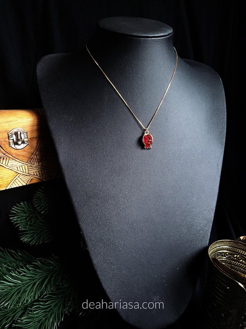 Persephone Necklace, Pomegranate Necklace
