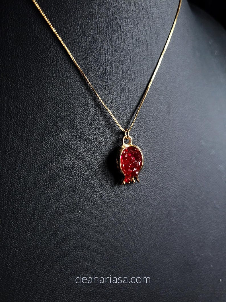 Persephone Necklace, Pomegranate Necklace