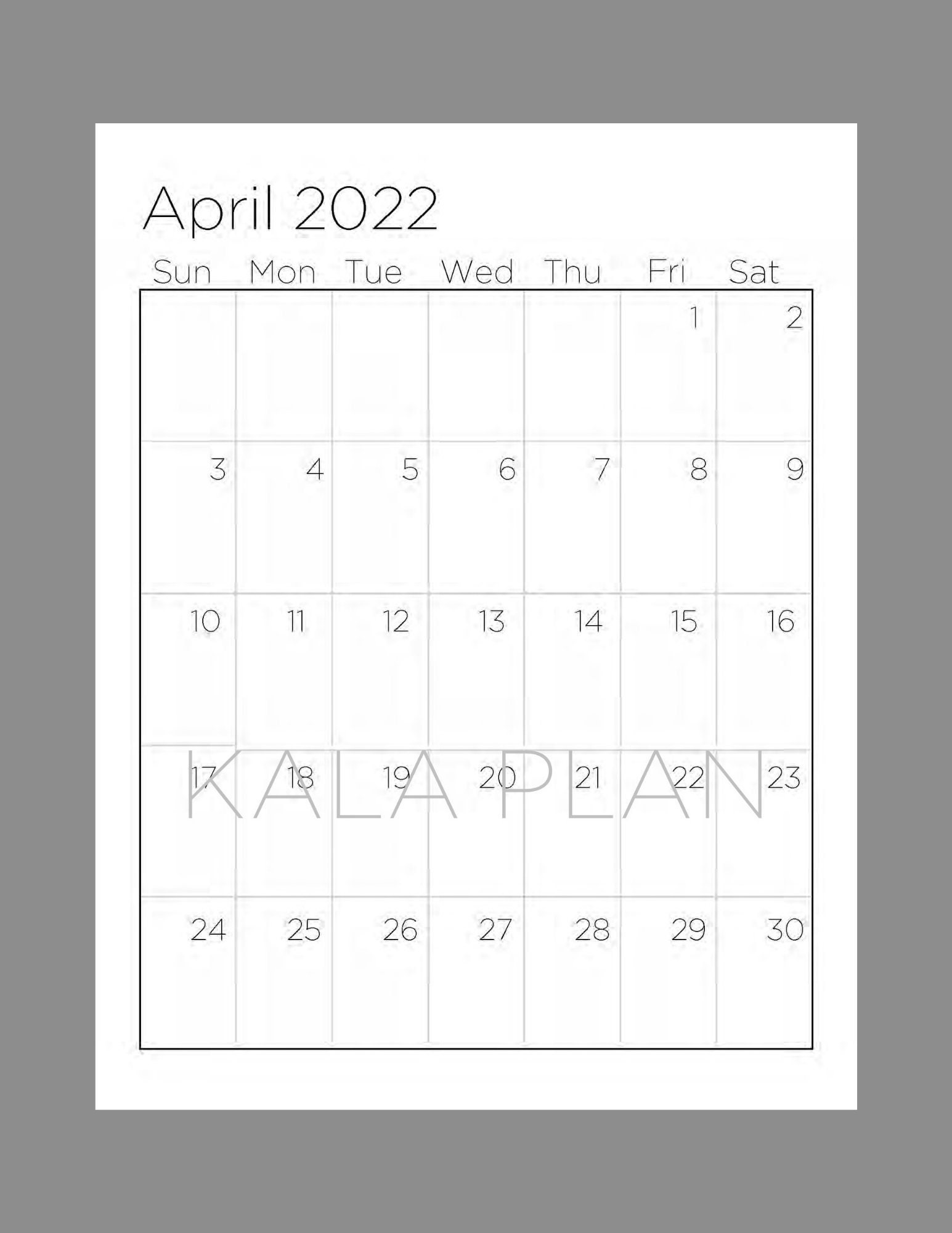 beautiful 12 month printable calendar april 2022 march etsy