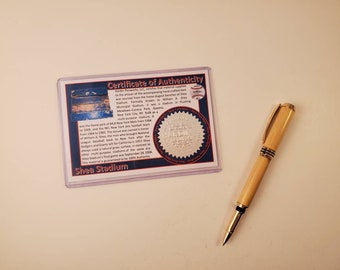 New York Mets Pen Crafted from an authentic Shea Stadium -Home Dugout Bleacher
