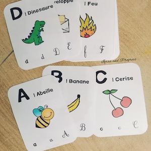 Französische Alphabet-Buchstabenkarten - Französische Buchstaben FC FLASHCARDS