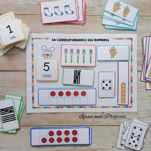 Letter matching - Number Matching - from 1 to 10 - different representations