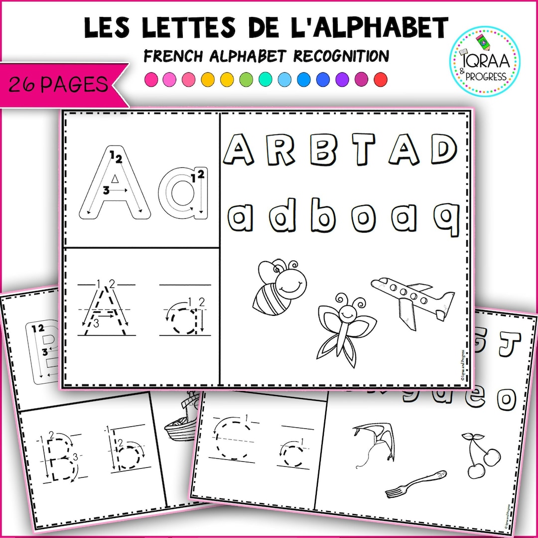 Alphabet Activities French / French Alphabet Worksheets Etsy