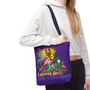 Louisiana Karte Karneval Einkaufstasche, Spaß und festliche wiederverwendbare Einkaufstasche, Schultertasche für Reisen, umweltfreundlich