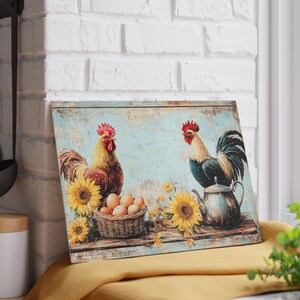 Rustikales Hahn Glas Schneidebrett, Küchen Dekor, Rustikales Geschenk, Einzigartiges Geschenk, Kochen Zubehör, Grillzubehör, Geschenk für Köche