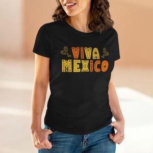 Viva Mexico Tee, Mexican Shirt, Cinco de Mayo Top, Hispanic Heritage Apparel, Women&#39;s Graphic Tee