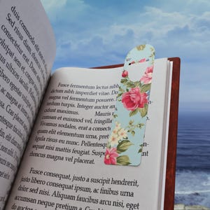 Marque-page floral pour les amateurs de lecture, marqueur de page plante botanique, accessoires de lecture, cadeau d&#39;impression de fleurs de jardin, clip pour agenda sur le thème littéraire