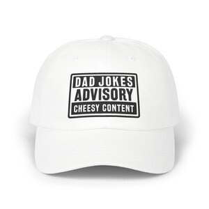 Embrodery Dad Jokes Advisory Cap, Classic Dad Cap, Cheesy Dad Hat, Funny Gift for Dads, Humor Accessory for Father&#39;s Day
