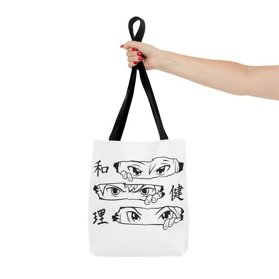 Manga Eyes Tote Bag: Japanese Anime Graphic Art Carryall