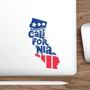 California State Die-Cut Stickers, Trendy Laptop Decals, Travel Adventure Stickers, Vinyl Decal Pack, Cute Scrapbooking