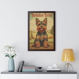 Yorkshire Terrier Gerahmtes Poster: Haustierliebhaber Hund Wandkunst