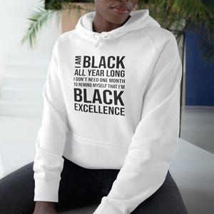 Black All Year Long Hoodie, African American Pride Sweatshirt, BLM Protest Apparel, Unisex Activist Jumper, Anti Racism Clothing