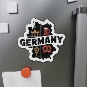 Germany Die-Cut Magnets, German Flag, Berlin Souvenir, Refrigerator Magnets, Travel Gift, Culture Decor