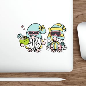 Funny Summer Gnomes Sticker Pack: Quirky Garden Decals