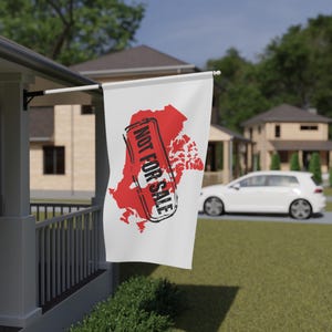 House Banner, Canada &#39;Not For Sale&#39; Patriotic Wall Art, Unique Gift, Statement Piece, Home Decor, Canadian Flag Banner