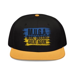 Make Ukraine Great Again Snapback, Embroidered Cap for Supporters, Perfect for Gifts, Holidays, Events, Ukraine Pride