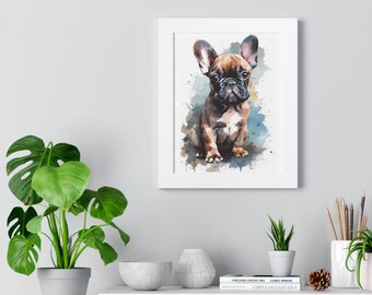 カラフルなフレンチブルドッグのアートプリント かわいいフレンチ