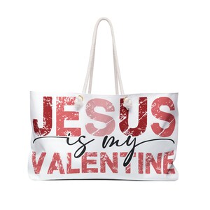 Religious Weekender Bag: Jesus Valentine Travel Tote