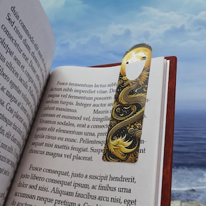 Stainless Steel Dragon Bookmark, Unique Gift for Book Lovers, Reading Accessory for Fantasy Fans, Literary Gifts, Metal Bookmark