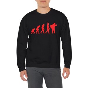 Funny Santa Human Evolution Sweatshirt, Christmas Gift, Holiday Apparel, Winter Jumper, Ugly Sweater