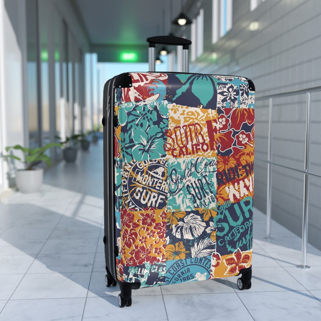 Surf Around the World Retro Vintage Suitcases Etsy