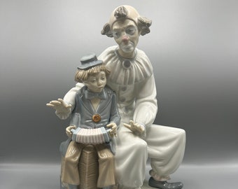 リヤドロ 5130 【 悲しいピエロ 】 台座付き “Clown's Head Bowler Hat” ピエロ LLADRO リヤドロ 興味津々 ホワイト ターコイズ サル 猿 申 置物