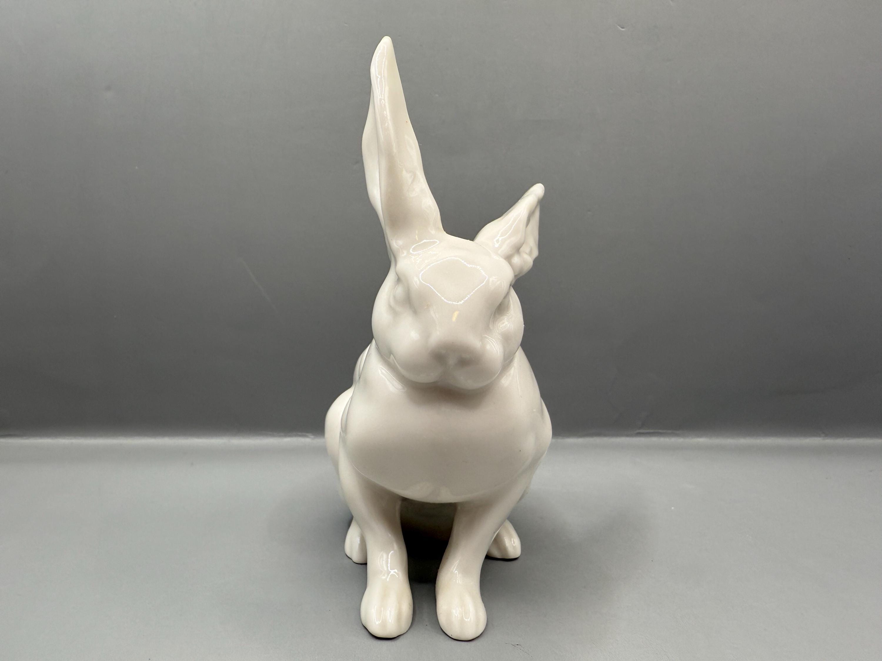 Vintage Hutschenreuther Porcelain Rabbit Figurine – Elegant German